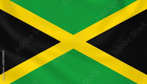 Waving Flag of Jamaica