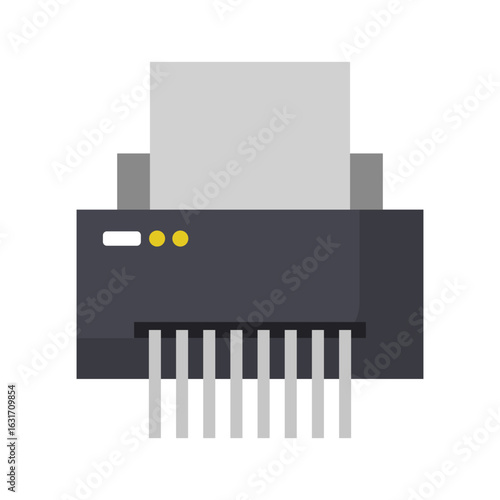 Paper shredder icon for office
