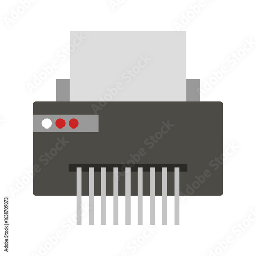 Paper shredder icon for office