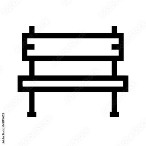 bench on a white background