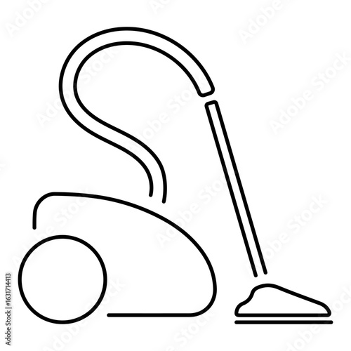 vacuum cleaner icon on white background, vector illustration.