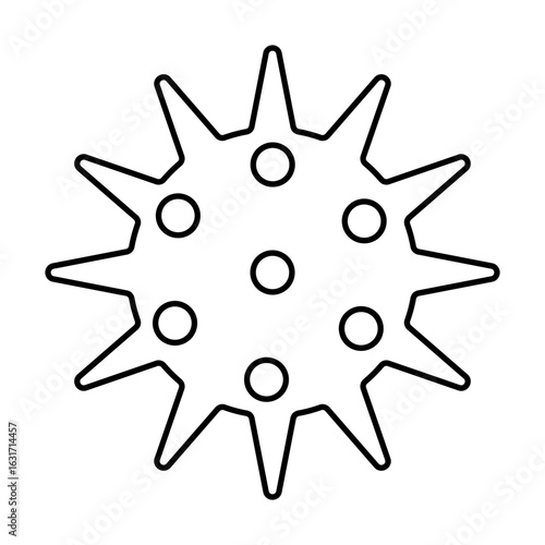 virus icon on white background, vector illustration.