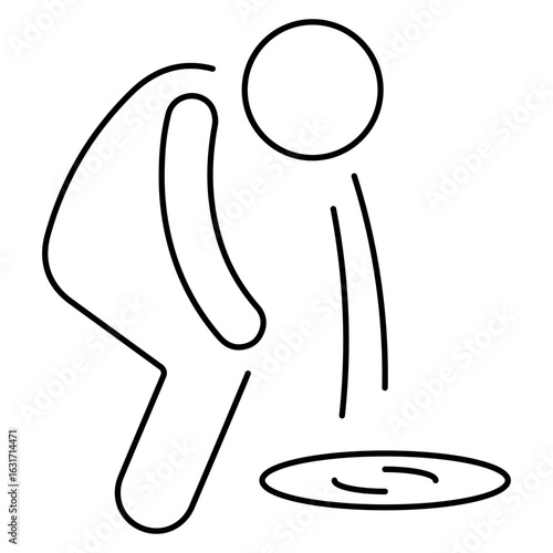 vomit icon on white background, vector illustration.