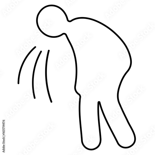 vomit icon on white background, vector illustration.