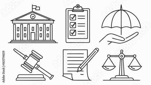 Black travel and hotel icon set with buildings food cars and books in silhouette style