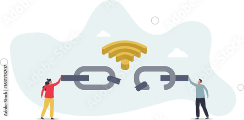 Digital disconnect and exit internet technology for detox.human life.