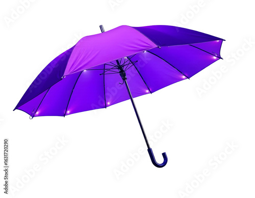 Vibrant Purple Umbrella with Open Canopy