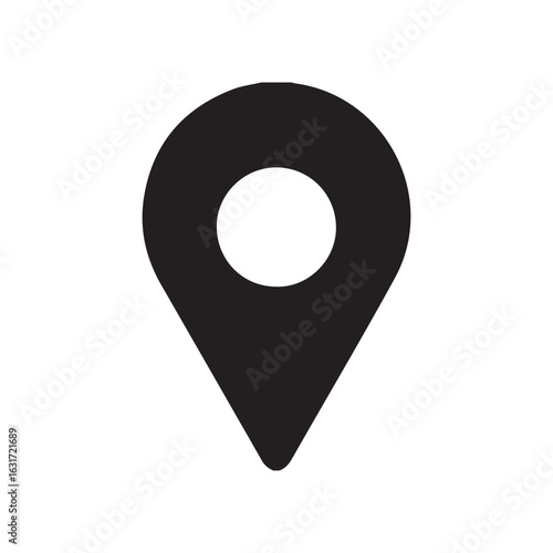 Location Pin Icon – Map and GPS Navigation Symbol