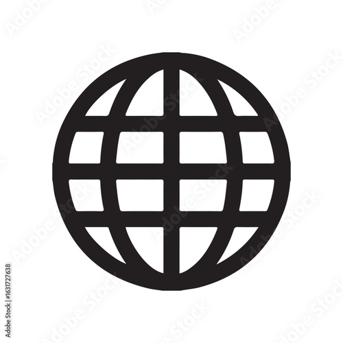 Globe Icon – World Symbol for Global Network