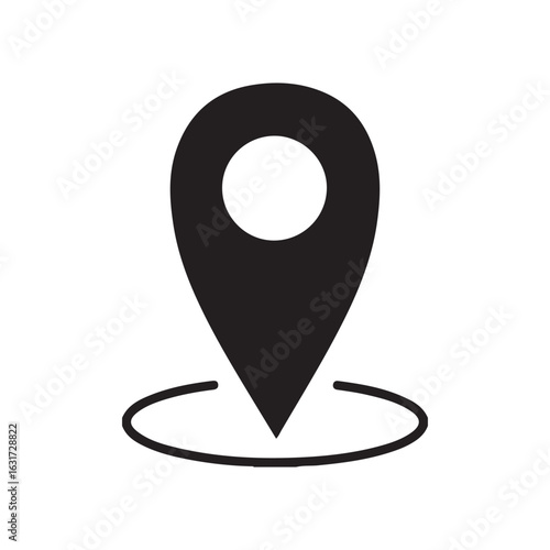 Location Pin Icon – GPS Navigation Marker Symbol