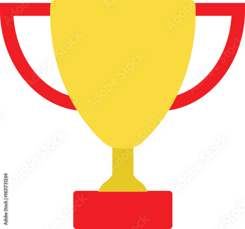 Illustration of a gold trophy icon symbolizing championship, victory, excellence, and achievement. Perfect for awards, competitions, business success, sports events, and motivational visuals