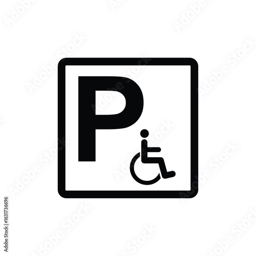 car invalid  parking  icon vector parking  sign 