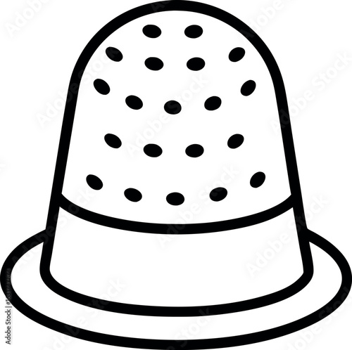 Thimble outline icon vector illustration