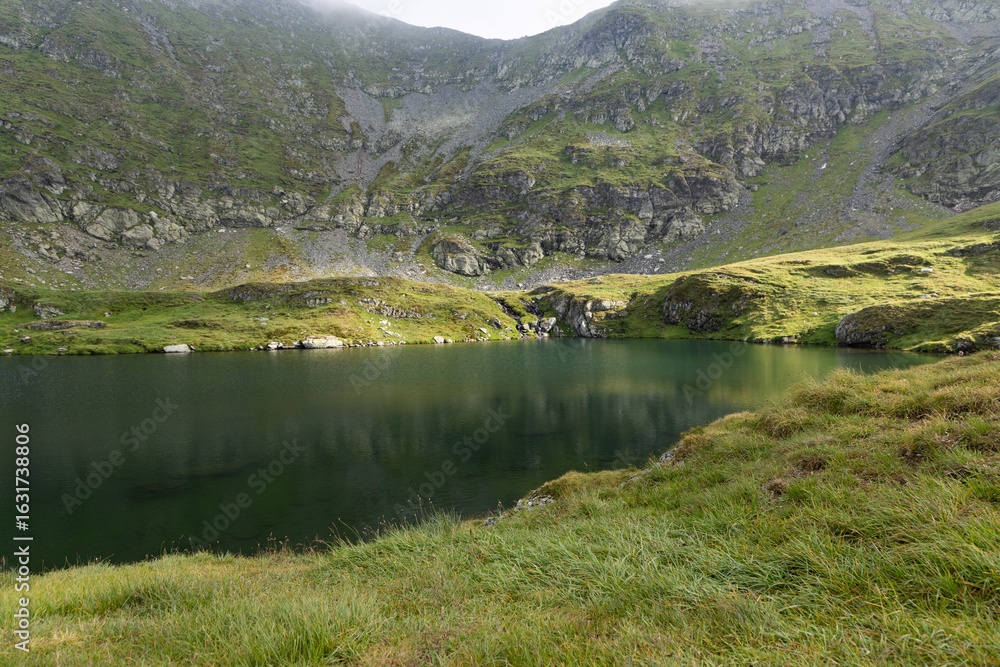 Fototapeta premium fagaras mountains with Capra lake