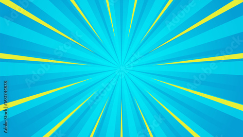 Bright blue abstract background. Blue comic sunburst effect background with halftone. Suitable for templates, sales banners, events, ads, web, pages, and others
