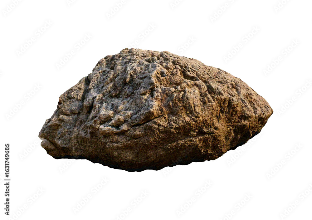 Fototapeta premium Heavy reef rock isolated on a transparent or white background