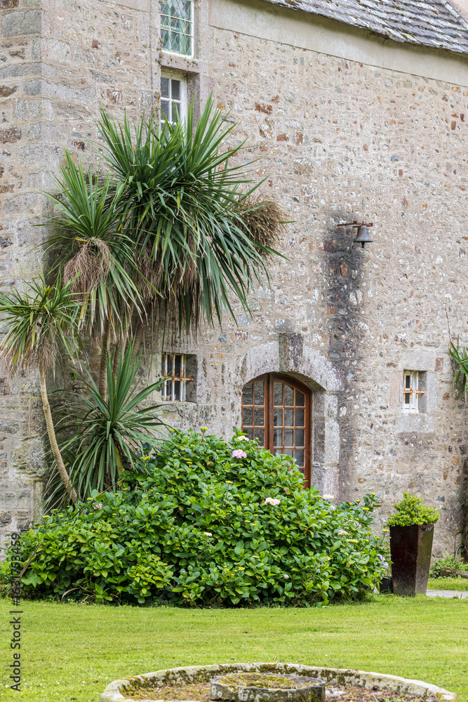 Fototapeta premium Hidden gem Botanic garden of Chateaux Vauville in Normandy in France