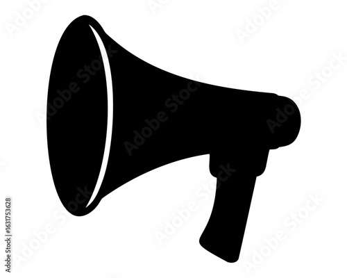 Speaker silhouette vector, Megaphone icon