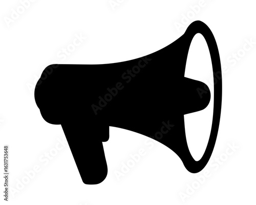 Speaker silhouette vector, Megaphone icon