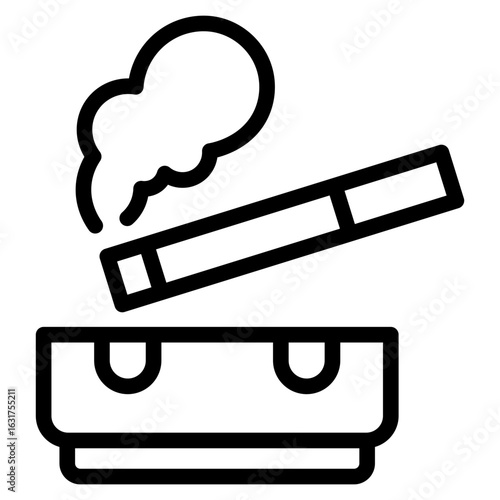 Ashtray icon vector illustration