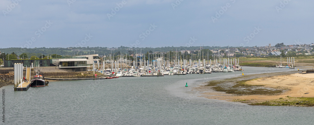 Naklejka premium Scenic overview of Plage de la Portinier in Normady France