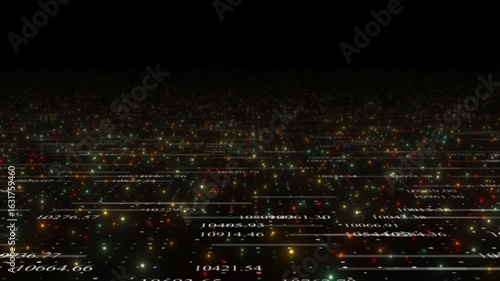 Wallpaper Mural colourful digital data flow big data block chain hi-tech design dark technology background Torontodigital.ca