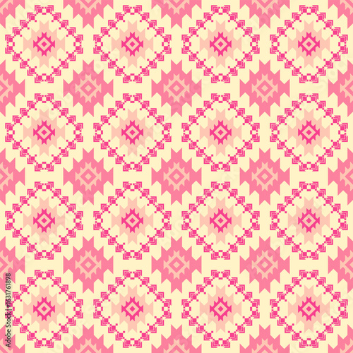 Aztec Textile Design Geometric Shapes and Southwestern Motif