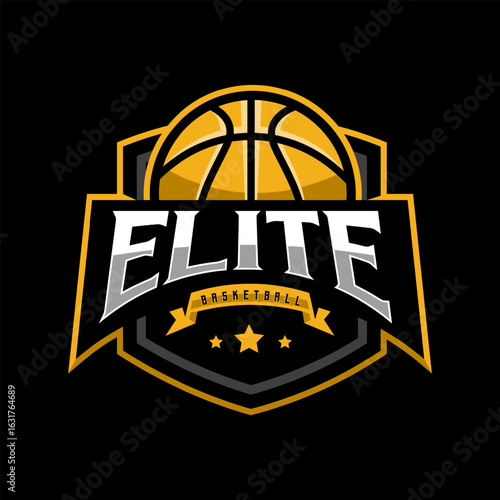 Elite Basketball Sports Logo