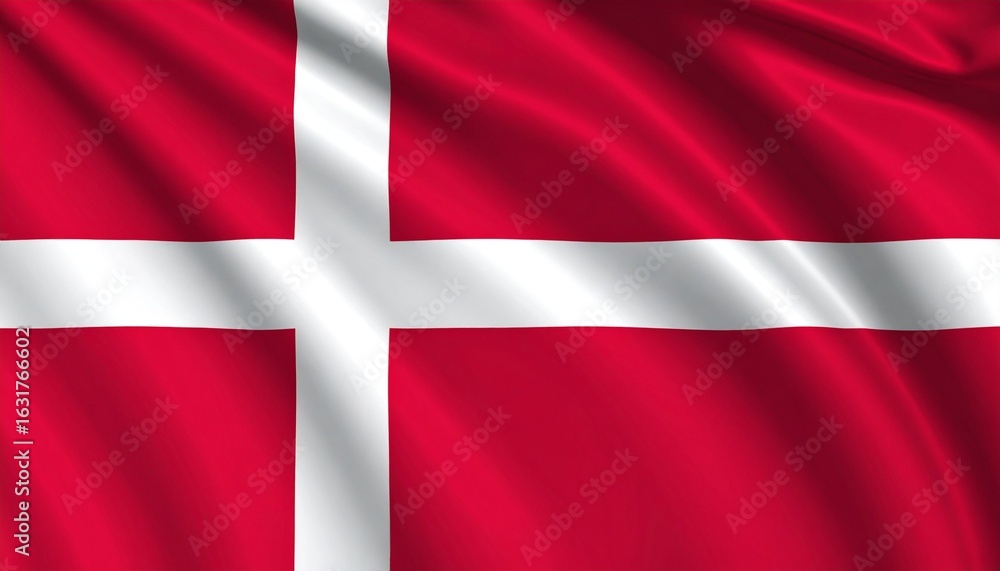 Fototapeta premium Waving Flag of Denmark