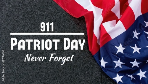 A patriotic memorial image for 9/11 patriot day, remembering the tragedy and honoring the heroes.