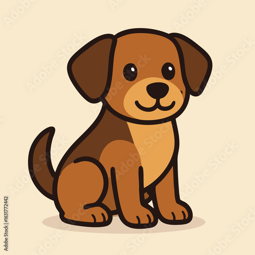 Wallpaper Mural Cute Cartoon Dog Vector Illustration Torontodigital.ca