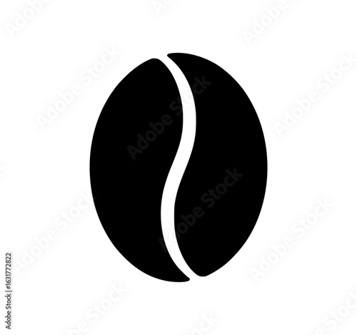 Coffee bean silhouette icon