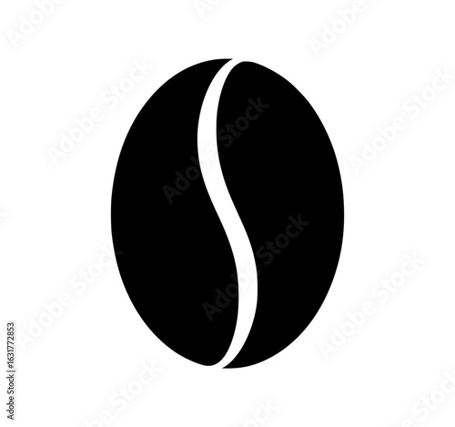 Coffee bean silhouette icon