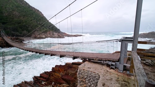 Iconic Storms River suspension footbridge in Tsitsikamma National Park