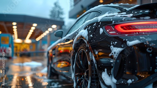 Dynamic Black Car Wash Detail