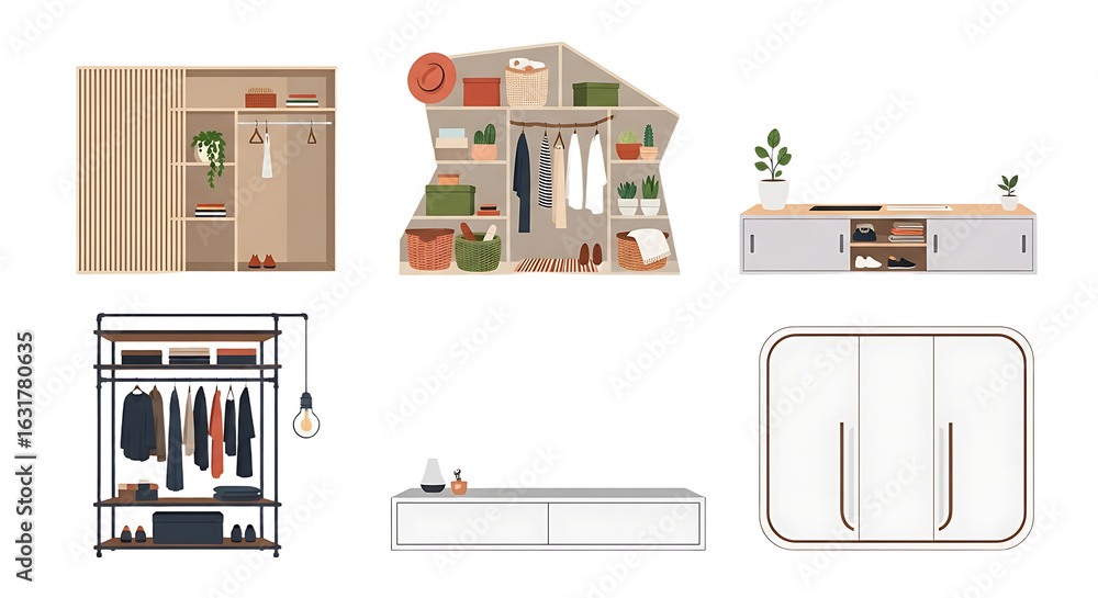 Variety of modern closets and wardrobes Variety of modern closets and wardrobes