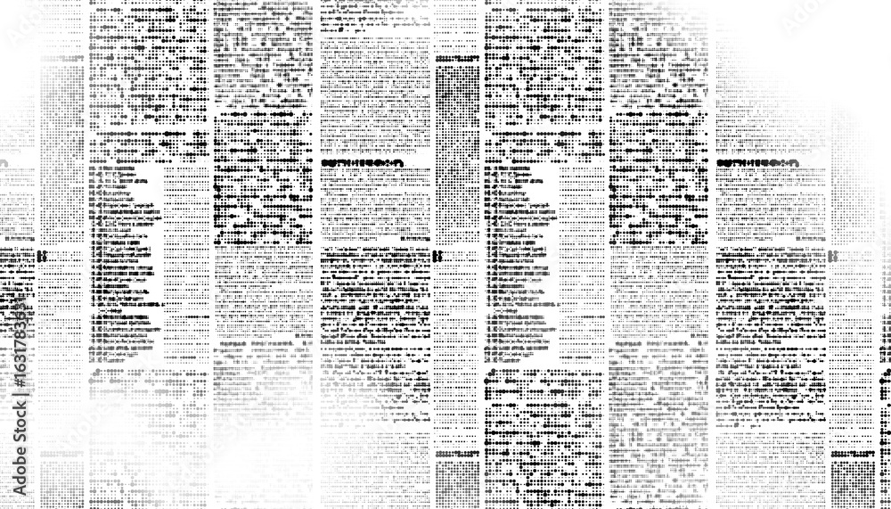 Obraz premium Overlay old white newspaper paper grunge vintage background. Grunge halftone style