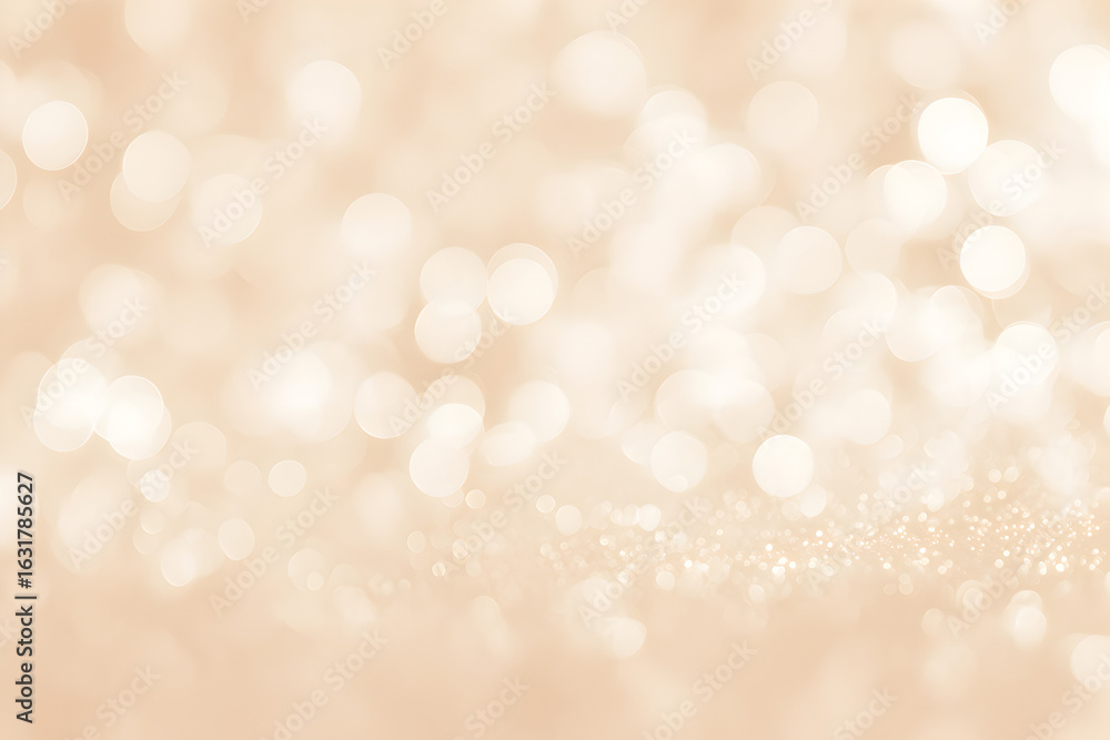 Fototapeta premium Beige bokeh light background with subtle champagne shimmer, modern website header template