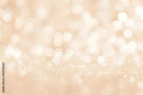 Beige bokeh light background with subtle champagne shimmer, modern website header template