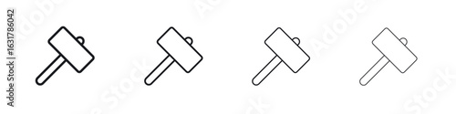 Wooden mallet icon
