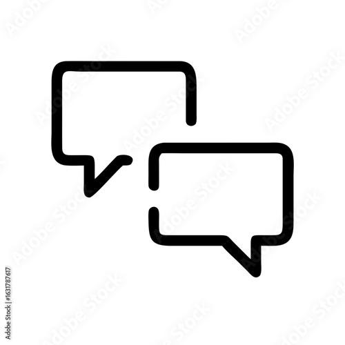 Chat bubble icon vector illustration for communication message speech and dialog conversation concept design  