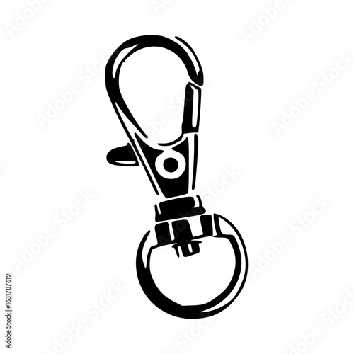 metal swivel clasp with key ring design