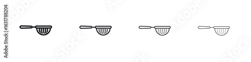 sieve icon. minimal strokes lines for web designs