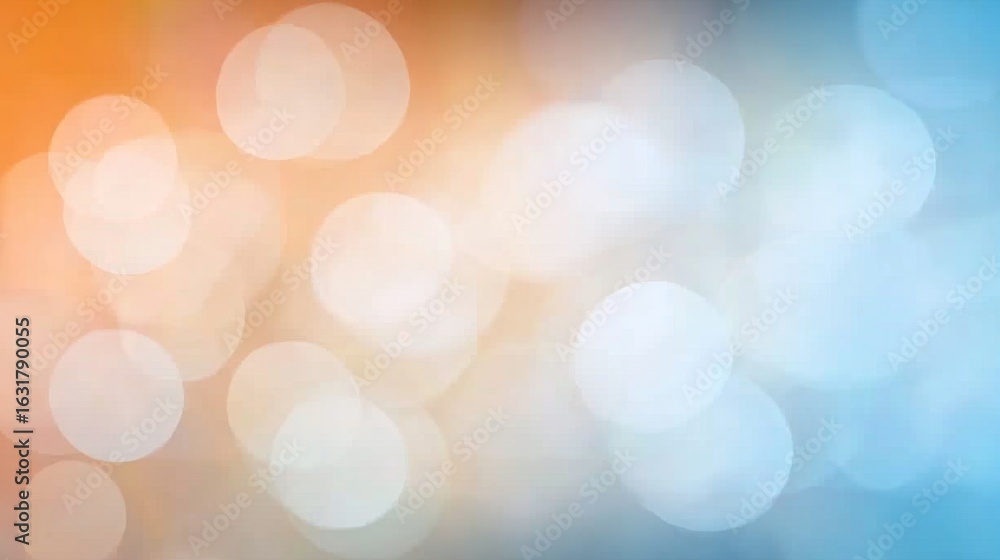 Fototapeta premium Warm Golden Bokeh Glow, soft blurred background with circular light patterns, evoking a cozy evening ambiance in rich amber tones.