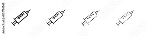 Needle icon. minimal strokes lines for web designs
