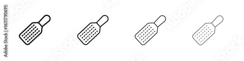 Microplane grater icon. minimal strokes lines for web designs