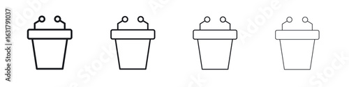 Lectern icon. minimal strokes lines for web designs