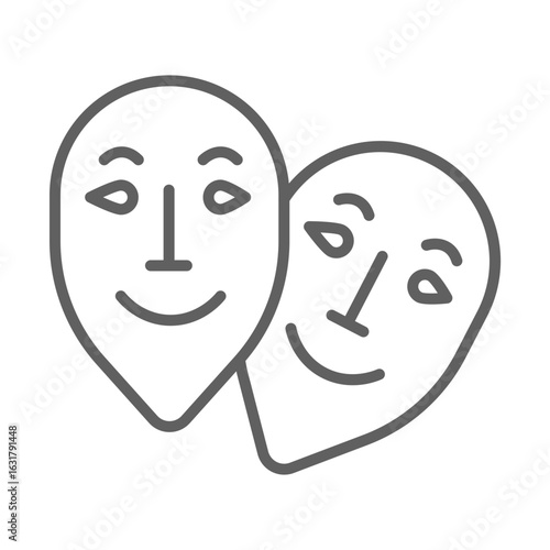 Drama Performance Icon Design