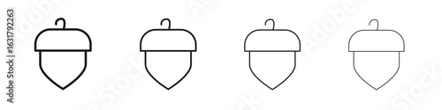 Hazelnut icon. minimal strokes lines for web designs