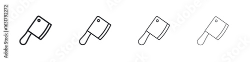 Hatchet icon. minimal strokes lines for web designs